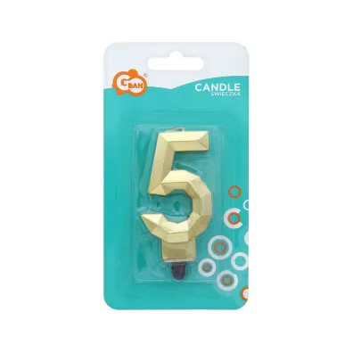 Godan �wieczka Cyfra 5 Diament 7.6cm