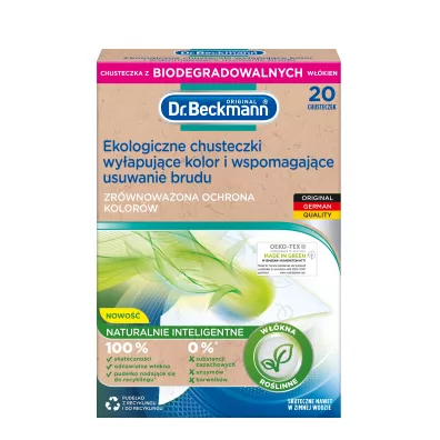 Dr. Beckmann Eco Chusteczki wyapujce kolor i wspomagajce usuwanie brudu 20 szt.