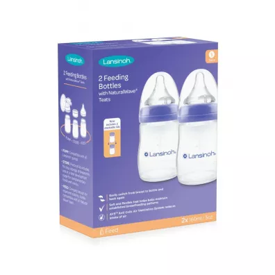 Lansinoh Butelki ze smoczkami NaturalWave 2 x 160 ml