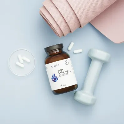 Aura Herbals MSM 1400 mg, siarka organiczna Suplement diety 120 kaps.