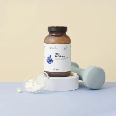 Aura Herbals MSM 1400 mg, siarka organiczna Suplement diety 120 kaps.