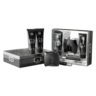 New Brand Extasia Black For Men Woda toaletowa + Woda po goleniu + �el pod prysznic + Woda toaletowa 100 ml + 15 ml + 2 x 130 ml
