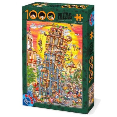 Puzzle 1000 el. Szalestwo budowa Krzywej Wiey D-Toys