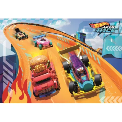 Puzzle 24 el. Maxi SuperColor. Hot Wheels Clementoni