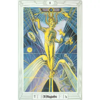 Aleister Crowley Thoth Tarot Pocket, karty do wr�enia, edycja w�oska