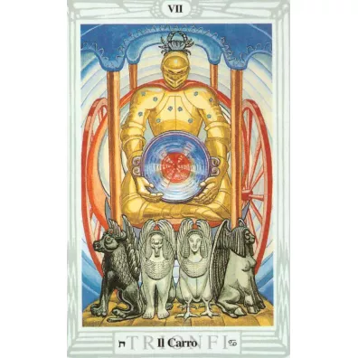 Aleister Crowley Thoth Tarot Pocket, karty do wr�enia, edycja w�oska