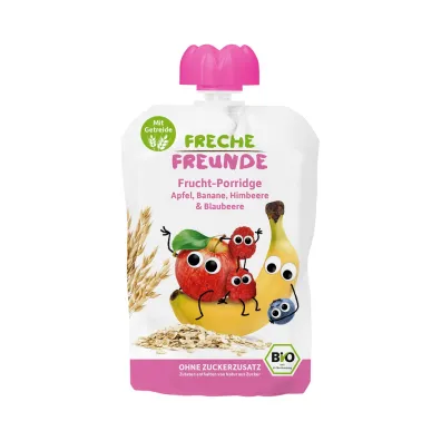 Erdbar Owsianka w tubce jab�ko - banan - malina - jagoda bez dodatku cukr�w od 6. miesi�ca 100 g Bio
