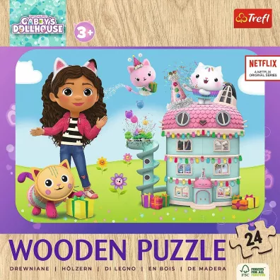 Puzzle drewniane 24 el. Gabby i przyjaciele Trefl