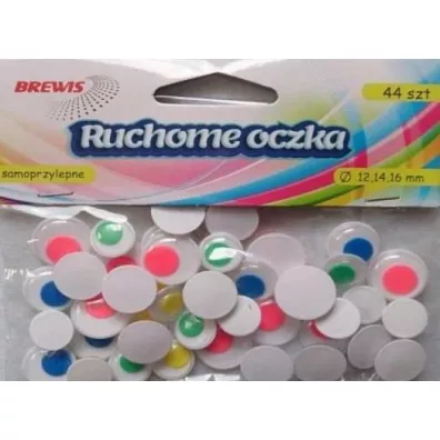 Brewis Ruchome oczka z kolorowymi �renicami 44 szt.