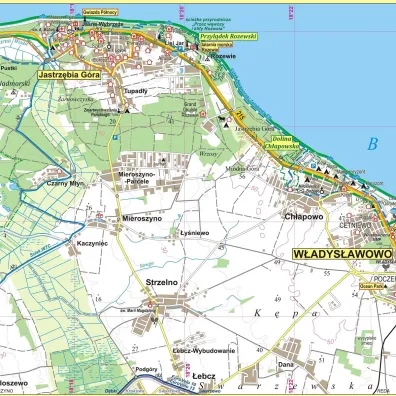 Wybrze�e Ba�tyku Karwia - W�adys�awowo - Hel - Gdynia 1:50 000