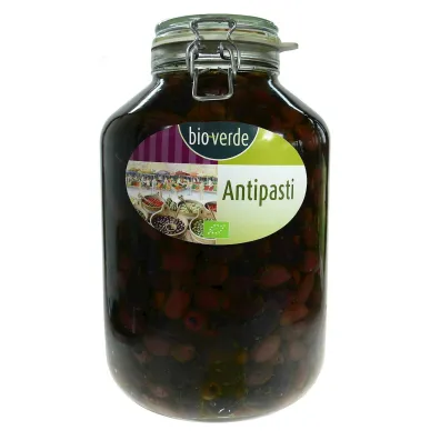 Oliwki czarne kalamata bez pestek z zio�ami w oleju (s�oik) - bio-verde 4.6 kg Bio