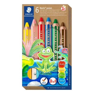 Staedtler Kredki BUDDY Jumbo, w drewnianej obudowie, dla najm�odszych dzieci, 6 kolor�w