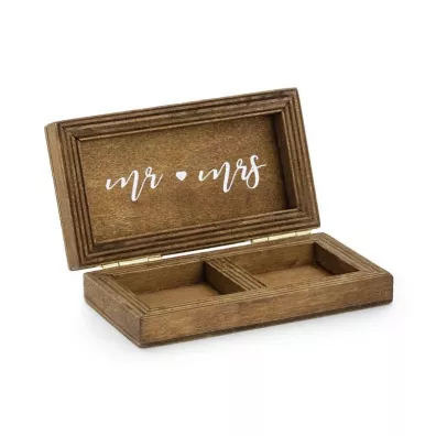PartyDeco Drewniane pude�ko na obr�czki 10x5.5 cm