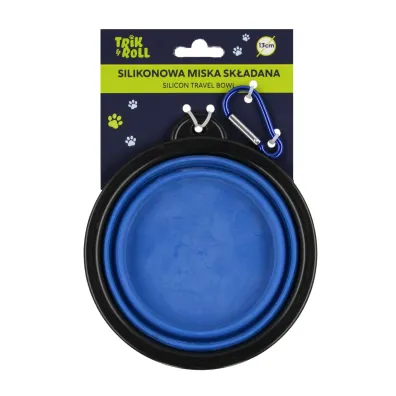 Miska dla zwierz�t silikonowa sk�adana niebieska 13cm TRIK&ROLL 560718