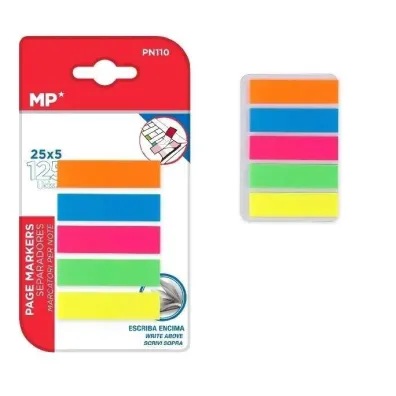 Mp Main Paper Karteczki indeksuj�ce fluo 45x12mm 5x25K