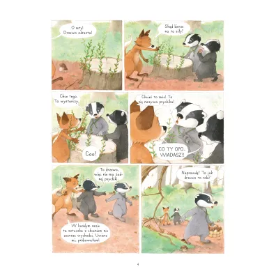 M�j pierwszy komiks 5+ Drzewa. Rodzina Borsuk�w i Lis�w przedstawia. Tom 2