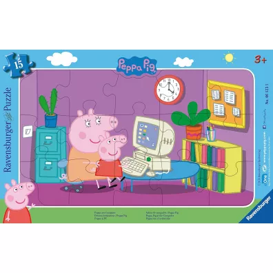 Puzzle w ramce 15 el. �winka Peppa Ravensburger