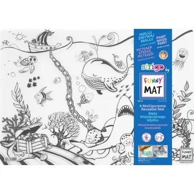 Funny Mat Transparent - Podwodny �wiat. Mata do kolorowania wielokrotnego u�ytku Strigo