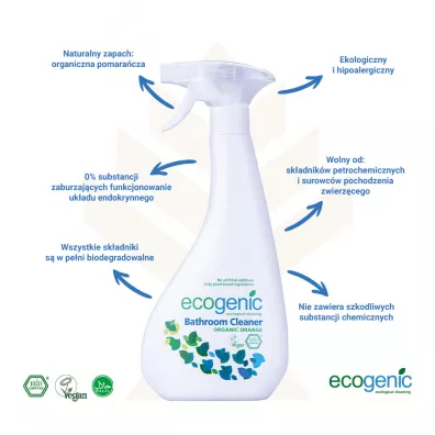 Ecogenic Spray do czyszczenia powierzchni �azienkowych Pomara�cza 500 ml