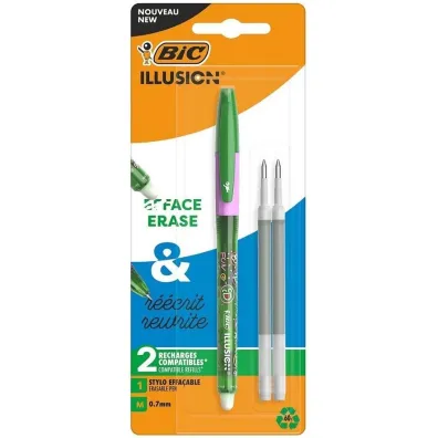 D�ugopis �elowy Illusion 0,7mm zielony 1+2 szt BIC