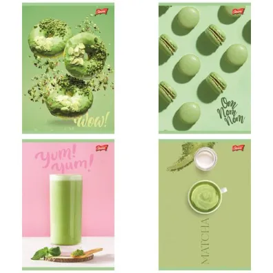 St. Majewski Zeszyt A5 60 kartek linia. Ok�adka laminowana lakier miejscowy UV 70 g/m2. Green Delicious