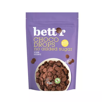 Bettr Dropsy czekoladowe bez dodatku cukru 200 g Bio