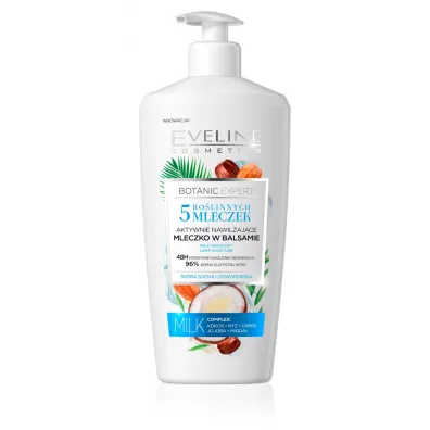 Eveline Cosmetics Botanic Expert 5 Ro�linnych Mleczek aktywnie nawil�aj�ce mleczko w balsamie 350 ml