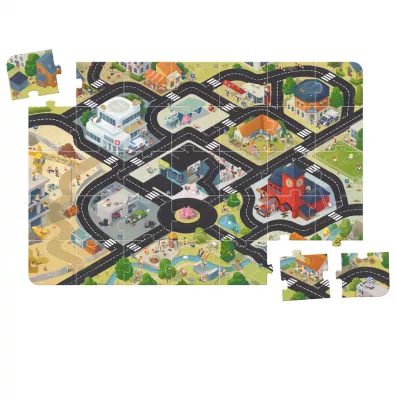 CzuCzu. Duuue puzzle. Droga dla pojazdw Bright Junior Media