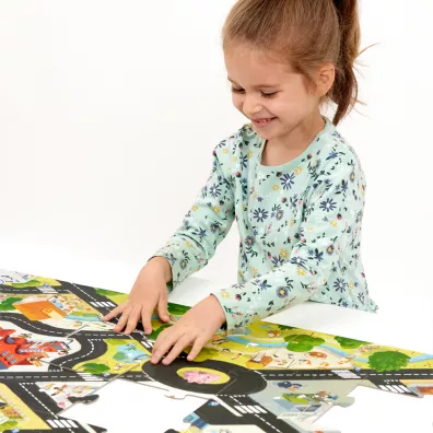 CzuCzu. Duuue puzzle. Droga dla pojazdw Bright Junior Media