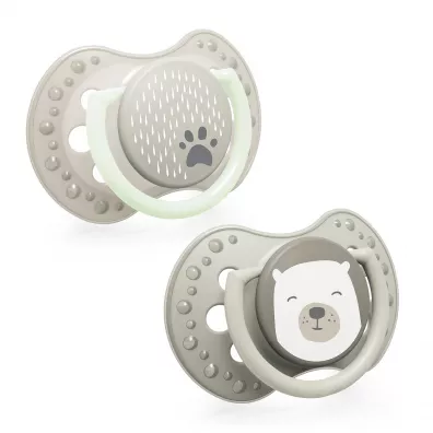 Lovi Smoczek silikonowy dynamiczny Buddy Bear 0-2 m-ce 2 szt.