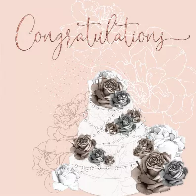 Clear Creations Karnet kwadrat CL0929_SG �lub tort