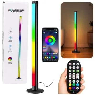 Lampa Pod�ogowa LED naro�na stoj�ca RGB muzyczna