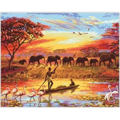 Norimpex Malowanie po numerach Afrykaska sawanna 50x40cm 1009232