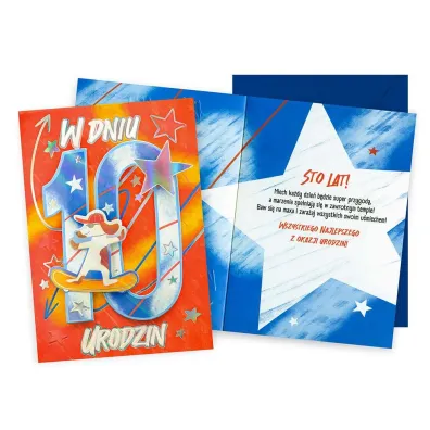 Kukartka Karnet Urodziny 10