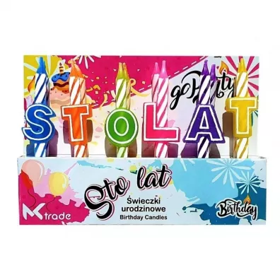 Mk Trade �wieczki urodzinowe "Sto lat" SH-096