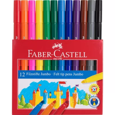 Faber-Castell Flamastry Zamek Jumb 12 szt.