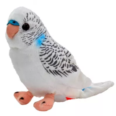 Papuga falista bia�a 13cm Beppe