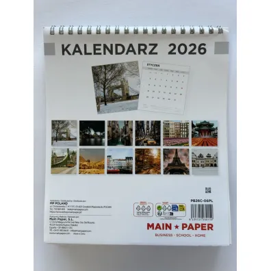 Cervantes Kalendarz 2026 biurkowy Miasta �wiata