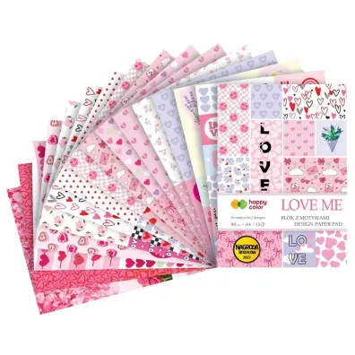 Blok z motywami Love A4/15k HAPPY COLOR 38082030-L