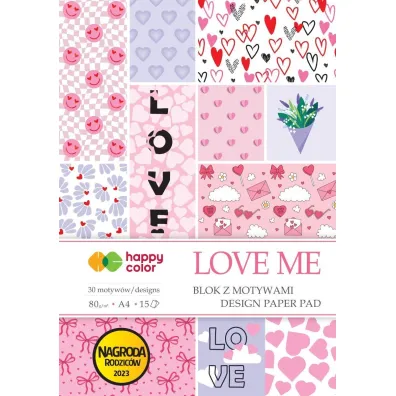 Blok z motywami Love A4/15k HAPPY COLOR 38082030-L