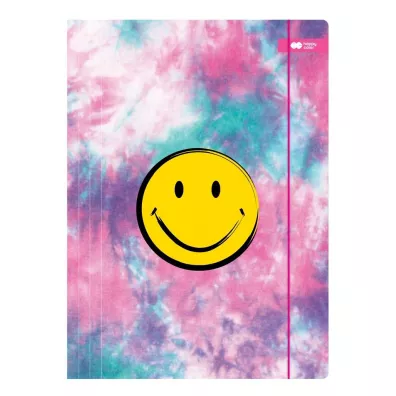 Happy Color Teczka A4+ z gumk Smile 24x31cm rowa