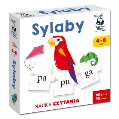 Puzzle Sylaby do nauki czytania Kapitan Nauka Edgard