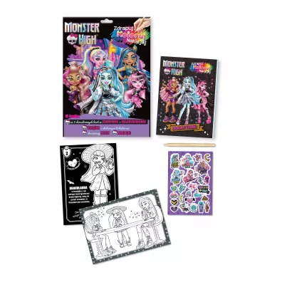 Monster High. Zdrapuj, koloruj, naklejaj