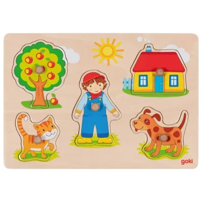 Puzzle z uchwytami Kot pies i inne zwierz�ta Goki