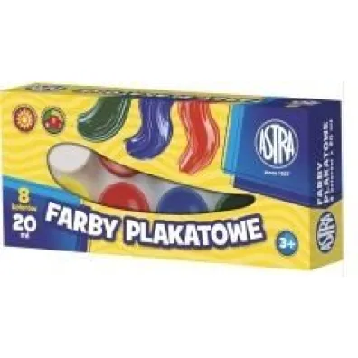 Astra Farby plakatowe 8 x 20 ml