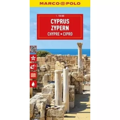 Cypr. Mapa drogowa w skali 1:150 000