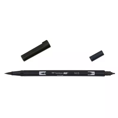 Tombow Flamaster dwustronny akwarelowy black 6 szt.