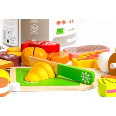 Drewniane jedzenie artyku�y spo�ywcze do krojenia Ecotoys