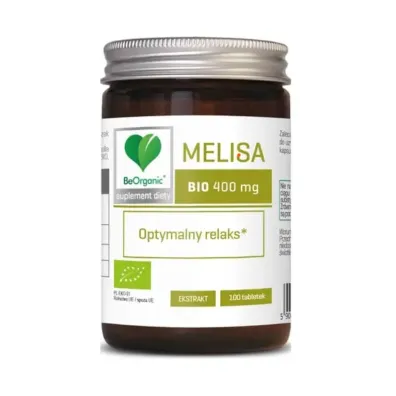 Be Organic Melisa ekstrakt (400 mg) Suplement diety 100 tab. Bio