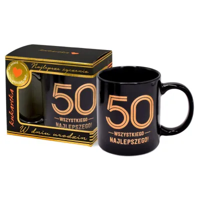 Kukartka Kubek Premium Urodziny 50